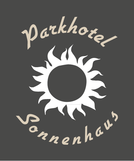 Logo Parkhotel Sonnenhaus auf dunklem Hintergrund